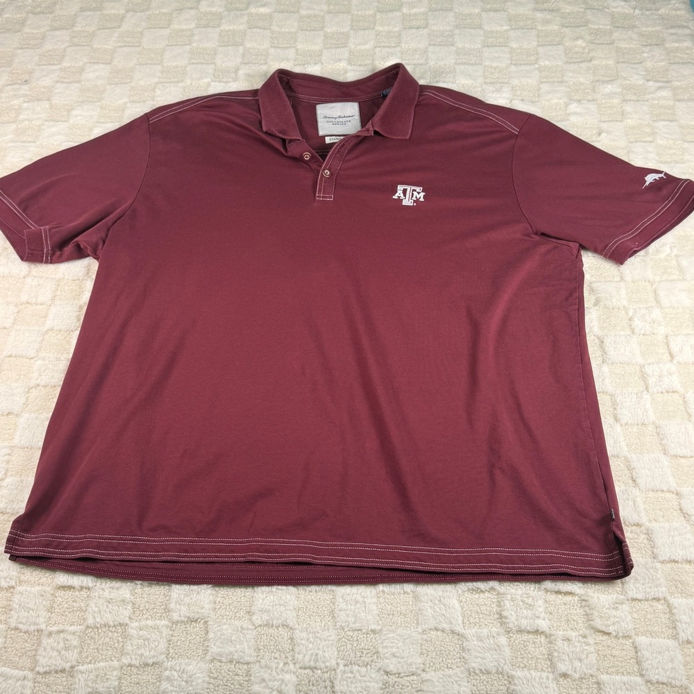 Tommy‎ Bahama Texas A&M Aggies Maroon Polo Shirt Mens 3XL Collegiate Series NCAA